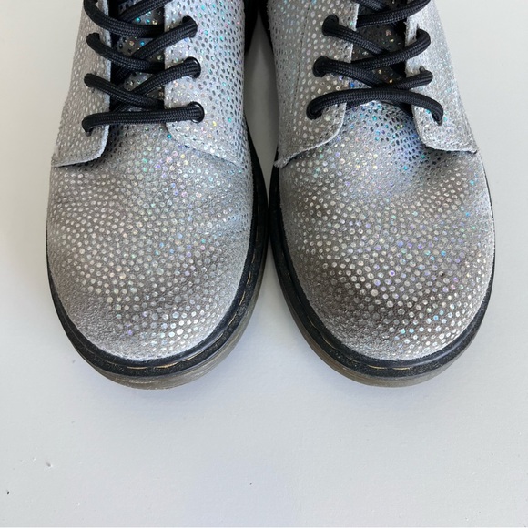 Doc Martens Junior 1460 Metallic Suede Lace Up Boots - Picture 5 of 9